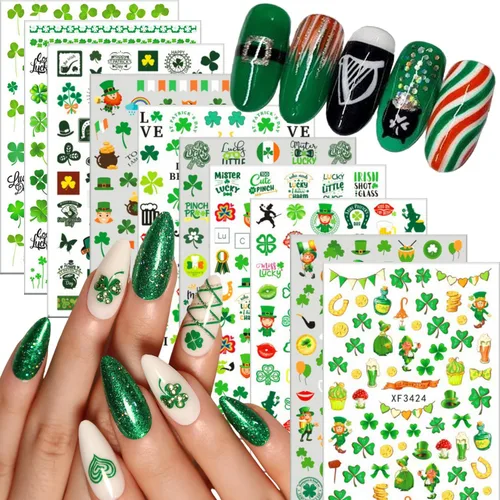 Vista 12 de Calcomanías líquidas para arte de uñas, diseño de mariposa, negro, plateado, mariposa, luna, 3D, autoadhesivas, suministros de arte de uñas