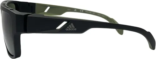 Vista 3 de Adidas Gafas de sol deportivas para hombres y mujeres, ideales para conducir, pesca, ciclismo y correr, protección UV SP0037S (negro mateverde)