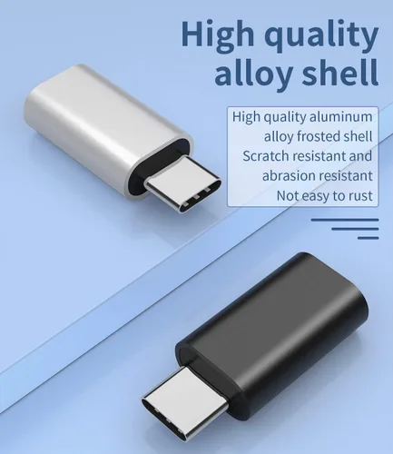 Vista 6 de Paquete de 3 adaptadores USB C macho a Lightning hembra, compatibles con iPhone 12, 11 Pro Max, iPad Air, Samsung Galaxy Note S20, S21, duradero