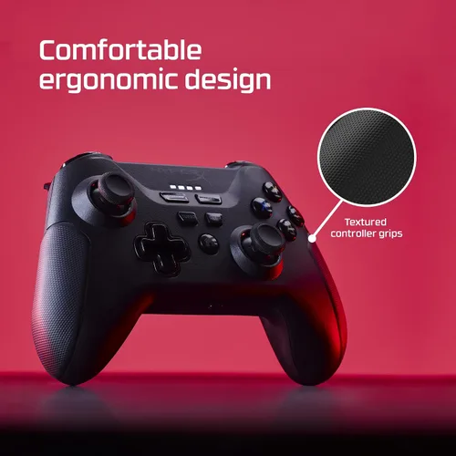 Vista 3 de HyperX Embrague - Controlador de juegos para Android y PC, juegos en la nube y móviles, Bluetooth, inalámbrico de 2.4 GHz, conexión con cable USB-C