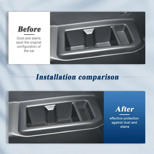 Vista 5 de BIBIBO 22 alfombrillas para Lexus GX 550 2024 2025 2025 2025 GX550 (Premium/Lujo/Overtrail), almohadillas de ranura para puerta de automóvil 2024