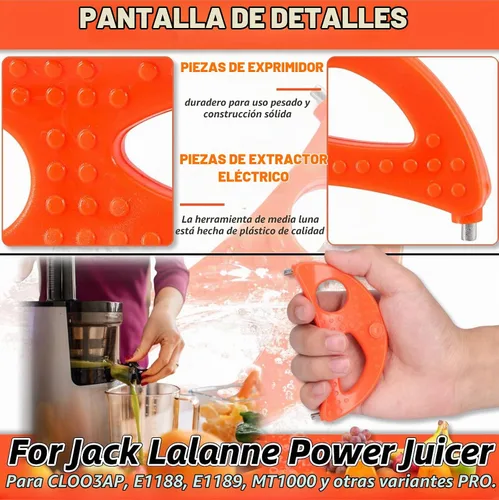 Vista 4 de Crescent Tool compatible con Jack Lalanne Power Juicer Parts para CL003AP E1188 E1189 MT1000 Piezas de repuesto de exprimidor Accesorios