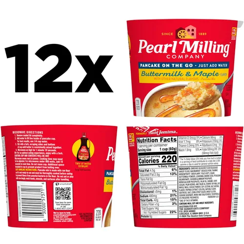 Vista 3 de Pearl Milling Company Pearl Milling Company, tazas para panqueques, jarabe de arce, 2.11 onzas (paquete de 12)