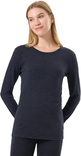 Vista 32 de 100% lana merino capa base mujer suave térmica manga larga camisa diaria Crema natural