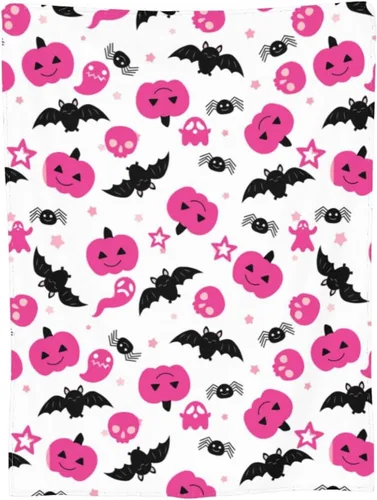 Vista 8 de Manta de Halloween de franela de forro polar suave, ligera, acogedora, cálida y linda, manta de felpa linda, manta para sala de estar, decoración