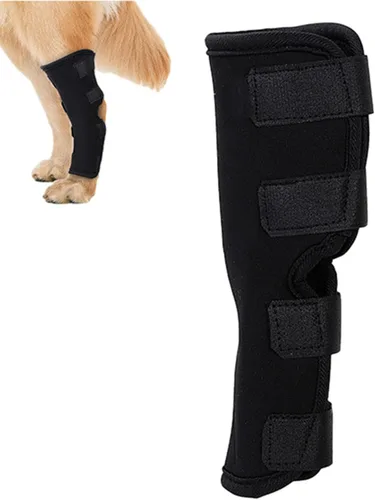 Vista 9 de Coderas para perro, cómoda funda elástica ajustable para patas de perro para dejar de lamer, manga protectora de recuperación para perro, soportes