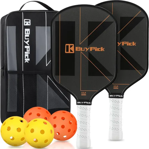 Vista 8 de Paleta de pickleball aprobada por USAPA con superficie de fibra de carbono reforzada