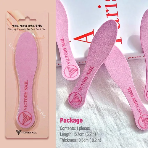 Vista 5 de 1PCS lima de pie rosa de cerámica de grano medio y áspero eliminación de callos de doble cara