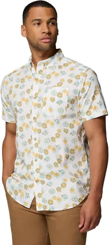 Vista 5 de Columbia - Camisa de manga corta para hombre Rapid Rivers con estampado, con cómodo elástico Colegial Navy Outback