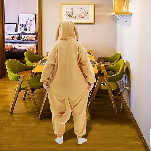 Vista 3 de vavalad Adult Onesie Costume Pajamas Cosplay Pajamas Jumpsuit Hooded Romper Women men