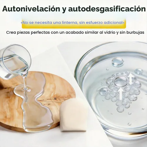 Vista 5 de Kit de resina epoxi de 1 galón, alto brillo, seguro para alimentos y resistente a los rayos UV, mejor para bricolaje, arte, mesa de río, madera