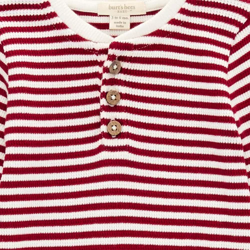 Vista 3 de Burt's Bees Baby Baby Boys' Long Sleeve Buttoned One piece Romper Jumpsuit