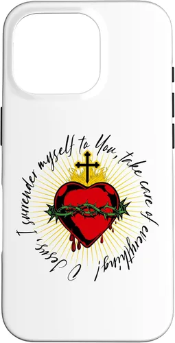 Vista 20 de Surrender Novena O Jesus Catholic Black Letter Case for iPhone 17