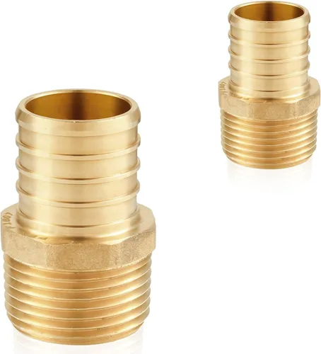 Vista 17 de 2 accesorios HeSun PEX, adaptador NPT macho de 3/4 pulgadas de crimpado x 1