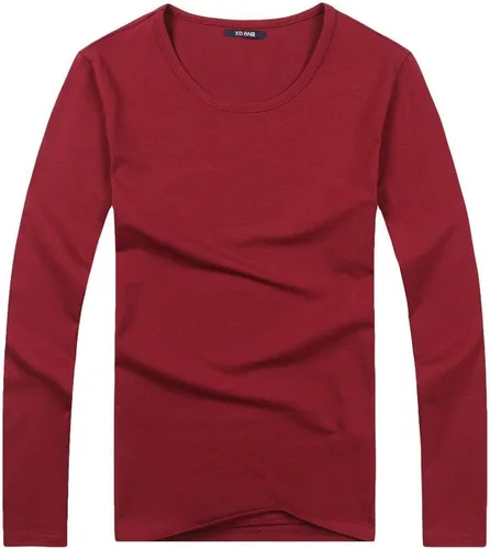 Vista 24 de XUDIAN. Camiseta de manga larga para hombre, cuello redondo