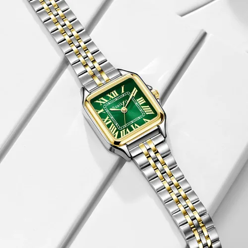 Vista 3 de Classic Relojes cuadrados de mujer con números romanos, de vestir, informal