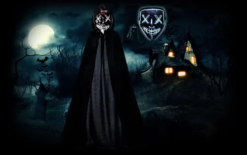 Vista 4 de Capa de terciopelo con capucha para niños, disfraz de Halloween con luz LED