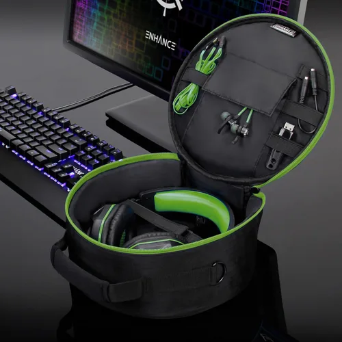 Vista 9 de ENHANCE Funda de auriculares portátil para auriculares con cable e inalámbricos, funda universal para auriculares compatible con Xbox, Beats, Bose