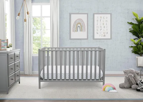 Vista 2 de Delta Children Heartland Cuna Convertible 4 en 1 - Certificado Greenguard Gold, Gris