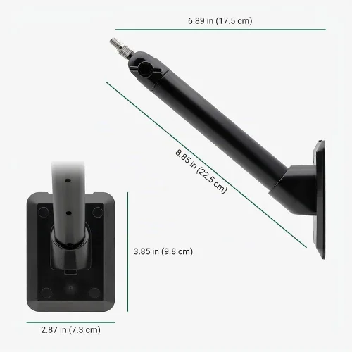 Vista 6 de Holicfun Soporte de pared universal para panel solar para Ring, Eufy, Arlo, Wyze, Reolink y más, brazo de montaje extendido, ajustable en múltiples