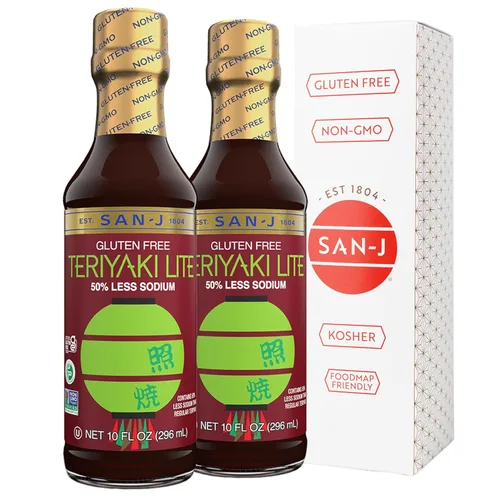Vista 37 de San-J - Paquete variado Spice of Life - Teriyaki, salsa de naranja, szechuan, maní tailandés - Salsas de cocina sin gluten - Sin OGM - Botellas