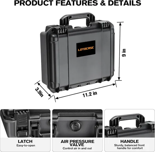 Vista 6 de Funda para NOCO Boost GB40 y GB20 – Funda de transporte rígida impermeable con espuma precortada personalizada, caja de viaje protectora a prueba