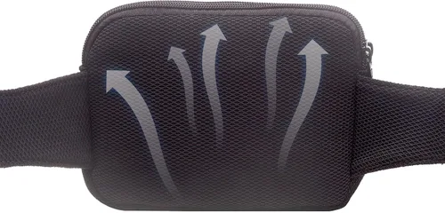 Vista 5 de Riñonera para mujeres y hombres, para correr, viajar, senderismo, casual, a la moda, deportiva, transpirable, ligera, Negro -, Riñonera para todos