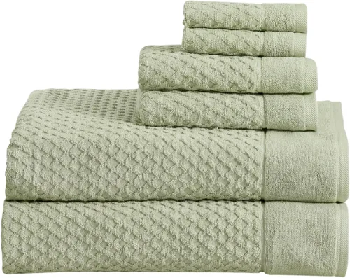 Vista 16 de Great Bay Home - Toallas de mano 100% algodón blanco, 6 toallas de baño suaves para manos, altamente absorbentes y de secado rápido, colección 01