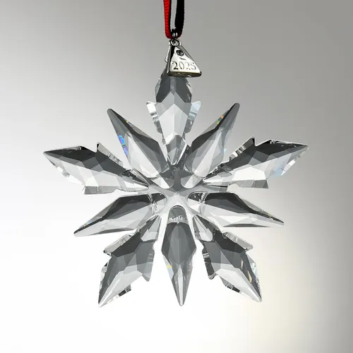 Vista 9 de XIANGBAN Edición 2025 Adornos de copo de nieve de cristal, adornos de Navidad, regalos para el hogar (2023-multicolor)
