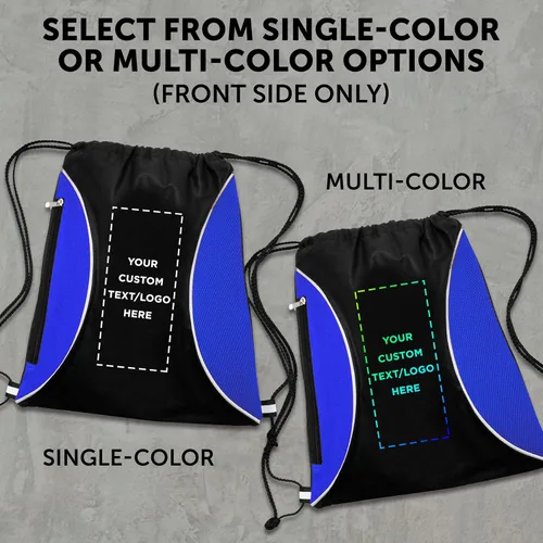 Vista 28 de DISCOUNT PROMOS Juego de mochilas con cordón no tejidas personalizadas de 10/50/100, paquete personalizado a granel