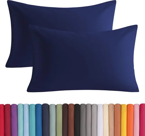 Vista 28 de BEDSUM Juego de 2 fundas de almohada de microfibra estándar suaves, resistentes a las arrugas y de fácil cuidado con cierre de sobre para niños, 20