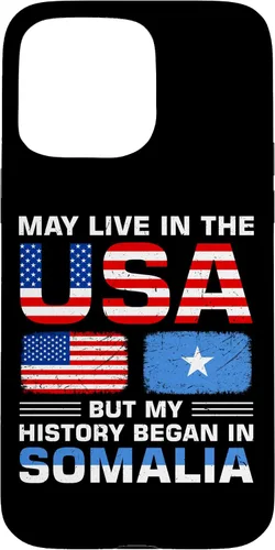 Vista 28 de iPhone 16 USA Flag America Somalia Flag Somalian Roots Country Case