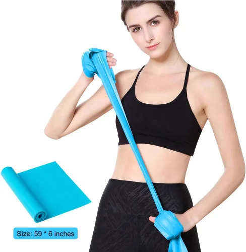 Vista 3 de Bandas de resistencia, bandas elásticas de ejercicio para entrenamiento en casa, terapia física, recuperación, yoga, pilates, entrenamiento