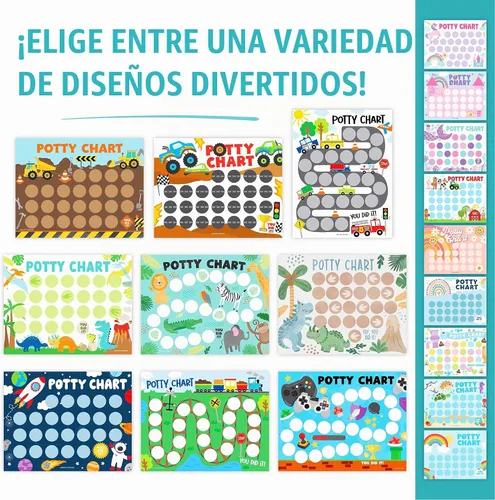Vista 2 de 10 Tabla de entrenamiento para ir al baño para niños pequeños Tabla de Dinosaurio
