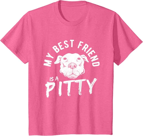 Vista 60 de My Best Friend Is A Pitty Pitties Pitbull - Camiseta Negro