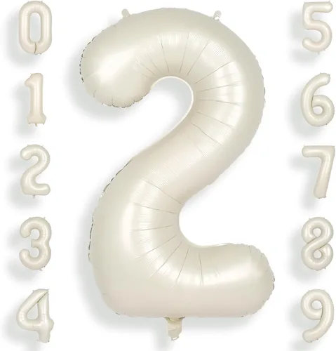 Vista 36 de SUWEN Globos de helio grandes de 102 cm (40 pulgadas) con letra S en color crema. Globos grandes de papel de aluminio con letra en helio, de A a Z.