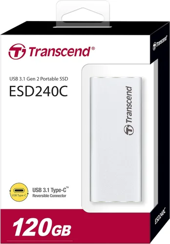 Vista 2 de Transcend TS120GESD240C 120GB USB 3.1 Gen 2 USB Type-C ESD240C Unidad de estado sólido portátil SSD