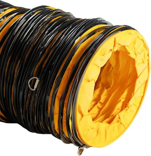 Vista 5 de MOUNTO Manguera flexible de conducto de PVC de 25 pies para ventilador de escape (8 pulgadas)