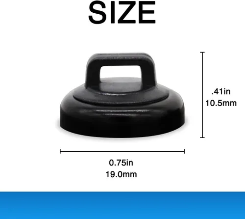 Vista 4 de Mag Daddy Soporte magnético para bridas de cables, tamaño pequeño (paquete de 10, negro)
