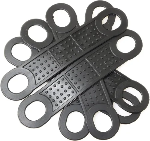 Vista 3 de 40 piezas de goma antideslizante para colgar ropa, agarres resistentes al viento, accesorios para colgar, color negro