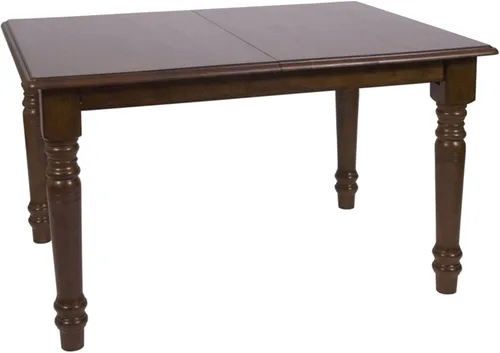 Vista 3 de Sunset Trading Andrews - Mesa rectangular extensible de hojas de mariposa de 5 piezas de 60 pulgadas Windsor Sillas con respaldo de husillo