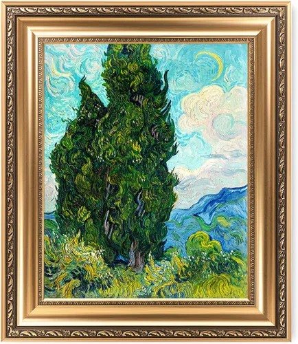 Vista 68 de IPIC - Campo de trigo con cuervos, reproducción artística de Vincent Van Gogh. Lienzo de giclée para decoración del hogar 10#F (20 x 16)