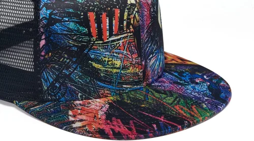 Vista 8 de Venta al por Mayor Llanura en Blanco Ala Plana Ajustable El Snapback Gorras de béisbol Malla Barata Camo Graffiti Flat Bill Hat
