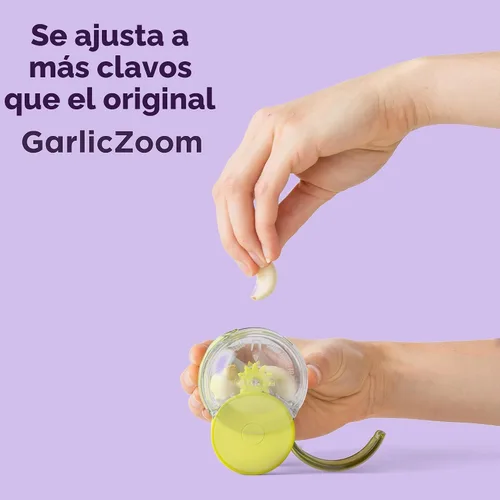 Vista 8 de Chef'n GarlicZoom Picadora de ajos, picadora de ajo de mano con acción rodante, fácil de usar y limpiar, tamaño compacto para preparación rápida