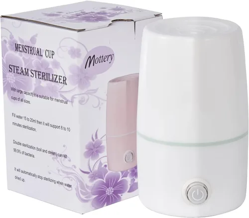 Vista 7 de Esterilizador de taza menstrual para vasos menstruales, máquina limpiadora de vapor a alta temperatura, lava tu taza 99.9% sucia 8 minutos - Higiene