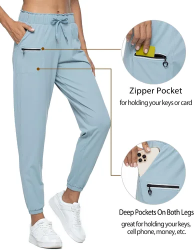 Vista 130 de Kcutteyg - Pantalones deportivos con bolsillos para mujer, diseño suave, ligero y de secado rápido, para entrenamiento, gimnasia, yoga y correr