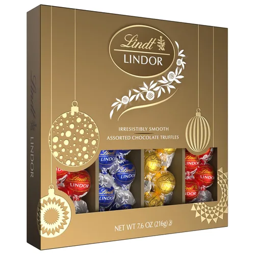 Vista 64 de Lindt Lindor - Trufas de chocolate extra oscuro 60 %, caramelo de chocolate negro con centro de trufa suave y derretida, ideal para regalar, 5.1