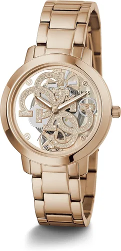 Vista 5 de GUESS Reloj de mujer Trend Clear de 1.417in, plateado