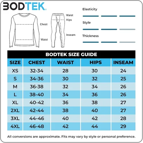 Vista 4 de Bodtek - Juego de ropa interior térmica para hombre capa base larga forro polar parte superior e inferior