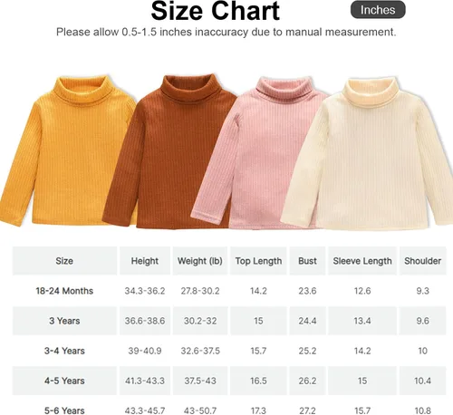 Vista 7 de PATPAT Toddler Girl Boys Valentines Day Shirt Turtleneck Pullover Solid Knitwear Long Sleeve Warm Top Tees Clothes